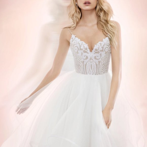 BLUSH BY HAYLEY PAIGE PEPPER WEDDING DRESS - Picture 6 of 8